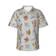 thumbnail image 1 of Sloth Men'S 3d Print Casual Button Down Shirts, Novelty Hawaiian Short Sleeves 2xl, 1 of 8