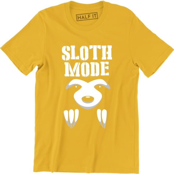 Sloth Mode Activated Funny Slogan Gift Present Birthday Fathers Day T-Shirt