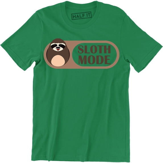Sloth Mode Activated Funny Slogan Gift Present Birthday Fathers Day Tee Shirt