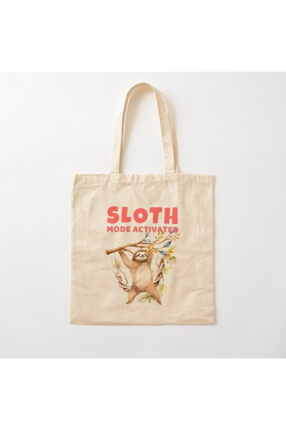 Sloth Mode Activated. Hiking Lover Cotton Tote Bag Canvas Tote Bag, Family Gift For Mother, Her