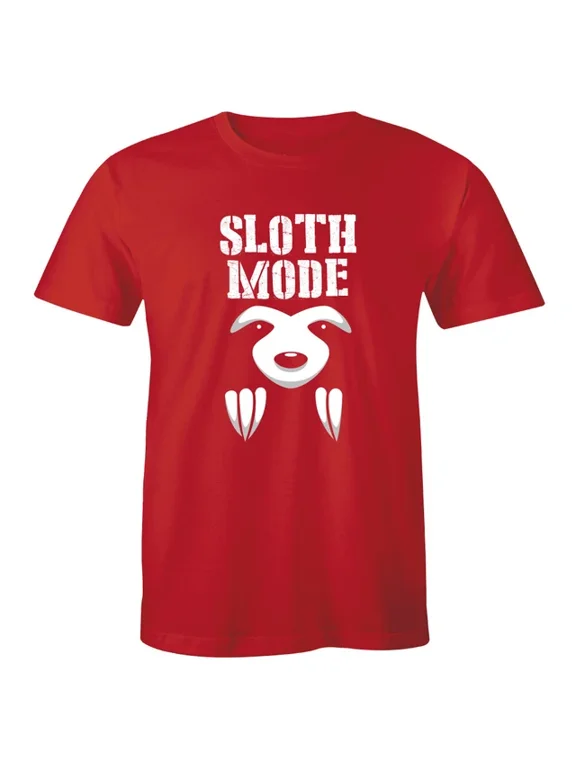 Sloth Mode Activated Slogan Present Birthday Father's Day Celebration Gift T-Shirt, Size S-5XL