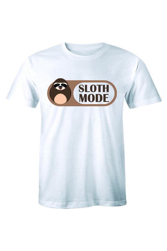 Sloth Mode Activated T-Shirt Slogan Present Birthday Tee All Size S-5XL