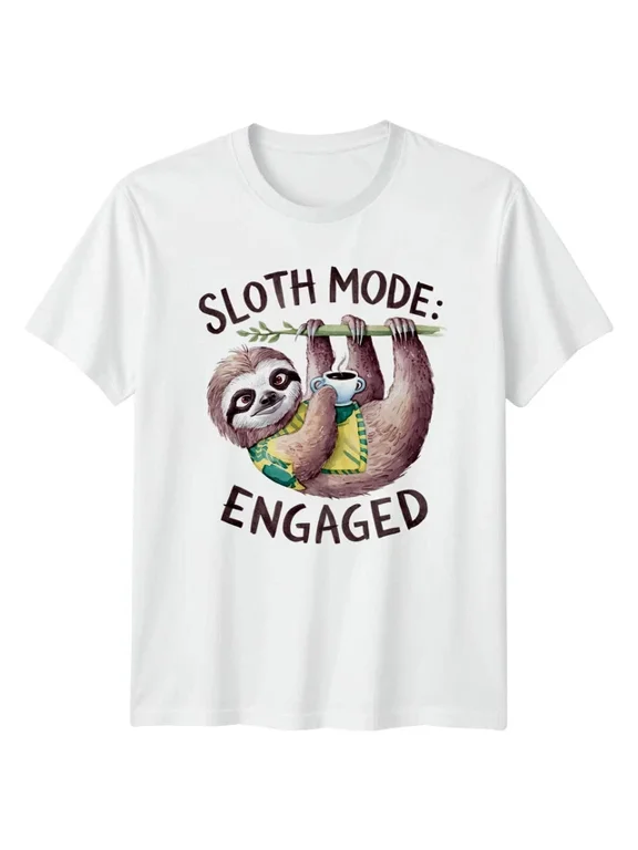 Sloth Mode Engaged Animal Relaxing Classic Design T-shirt