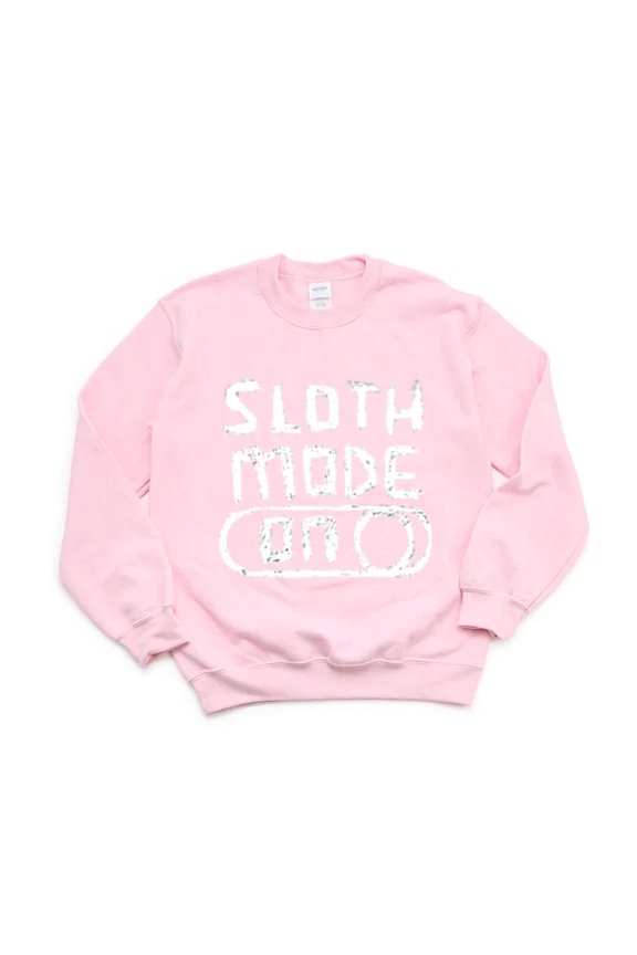 Sloth Mode ON For Lazy Days Funny Animal Slow Cute Nap Rest Chill Relax Sweatshirt, for men & women, up to size 5XL