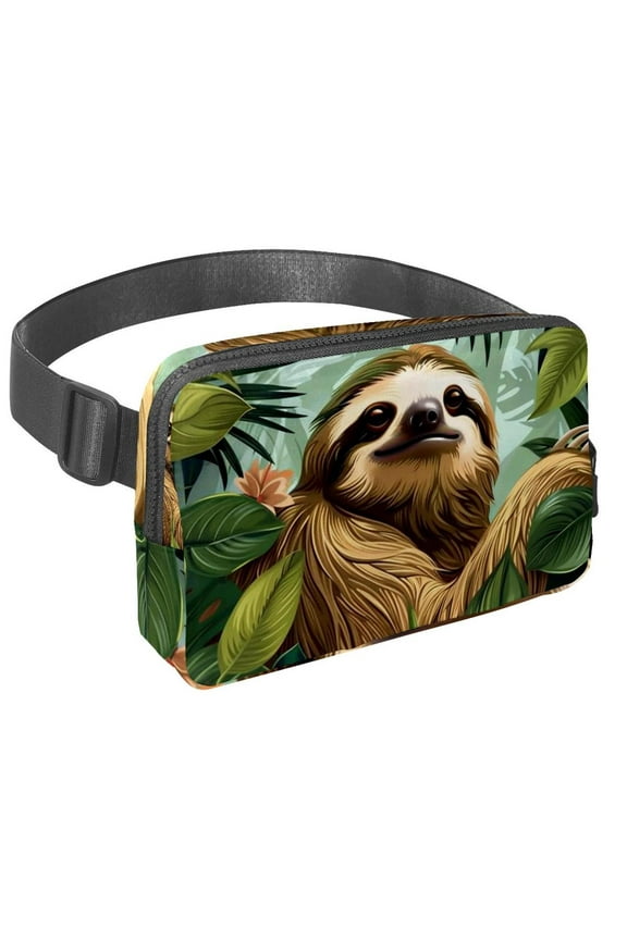 Sloth Money Belt Waist Bag Sling Bag Running Belt with Extension Strap - Lightweight and Adjustable Unisex Design