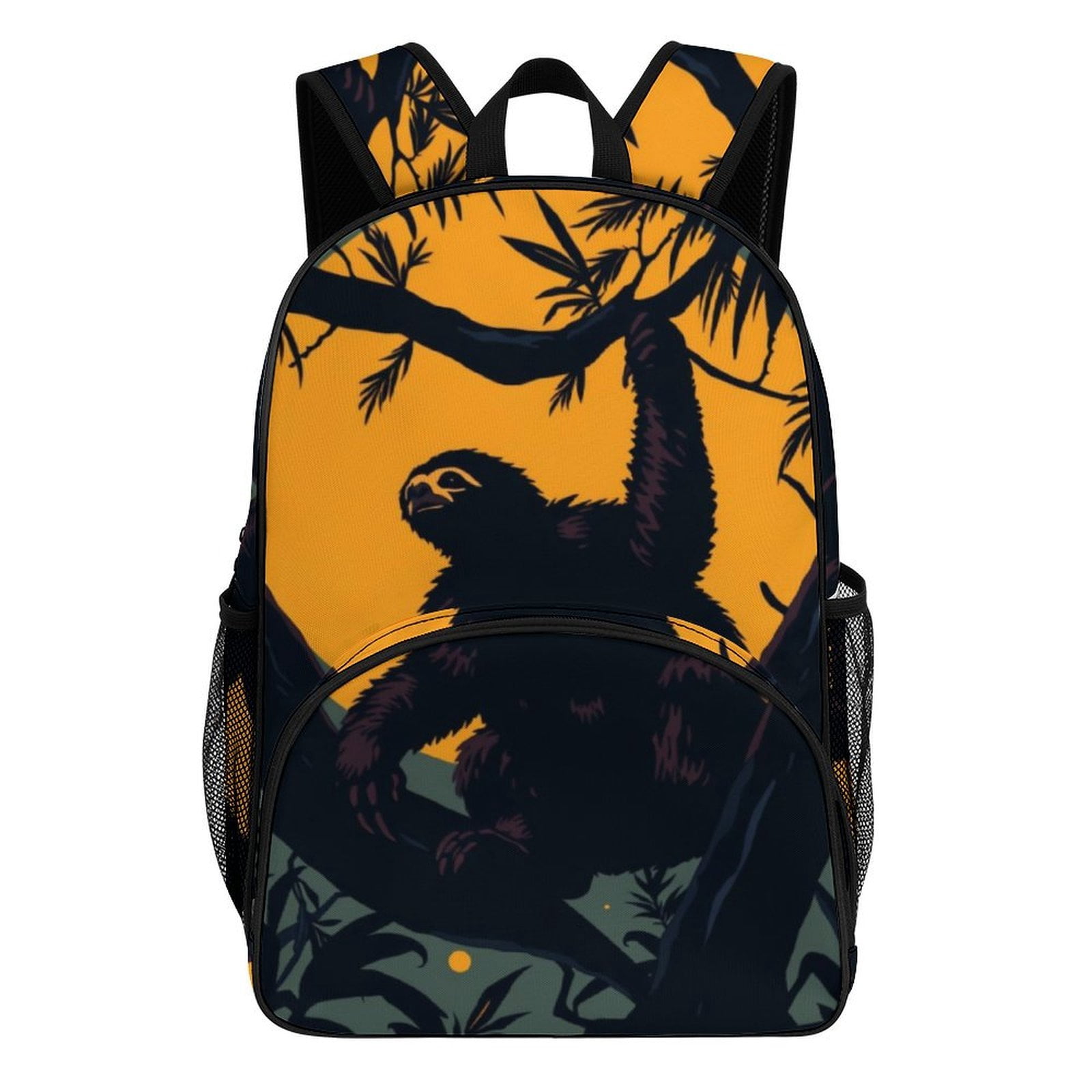 Sloth Moon Tree Student Backpack Hiking Travel Daypack for Men Women ...