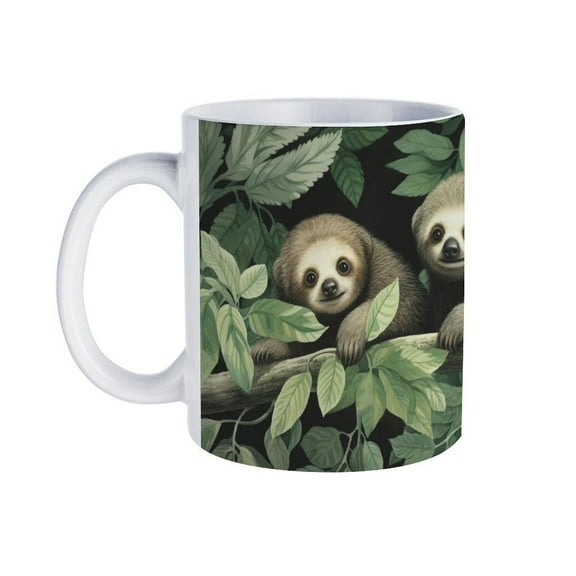 Sloth Mug, Sloth Funny Coffee Mug, Ceramic Novelty Tea Cup Gifts,A cup for oneself, a happy cup for children, the best gift for colleagues, parents, and grandparents, 110z men and women