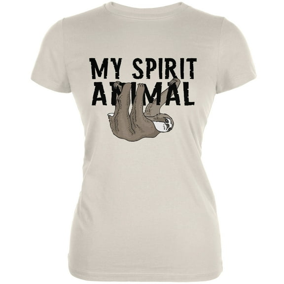 Sloth My Spirit Animal Cream Juniors Soft T-Shirt - Large