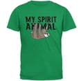thumbnail image 1 of Sloth My Spirit Animal Irish Green Adult T-Shirt - Medium, 1 of 1