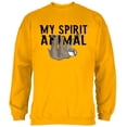 thumbnail image 1 of Sloth My Spirit Animal Mens Sweatshirt Gold LG, 1 of 1