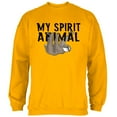 thumbnail image 1 of Sloth My Spirit Animal Mens Sweatshirt Gold SM, 1 of 1
