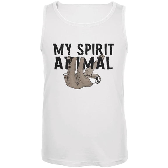 Sloth My Spirit Animal Mens Tank Top White 2XL