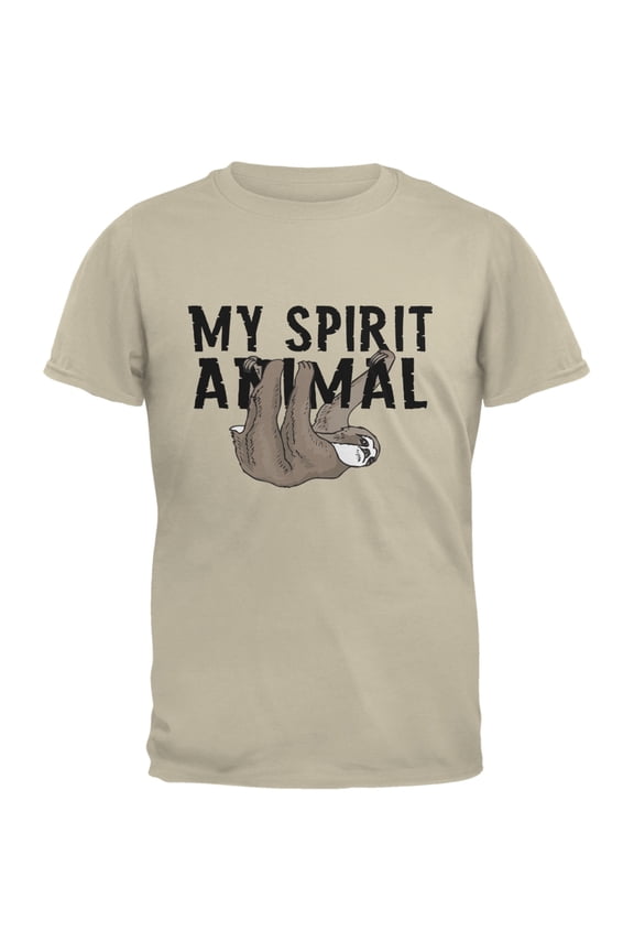 Sloth My Spirit Animal Sand Adult T-Shirt - Medium
