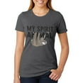 thumbnail image 1 of Sloth My Spirit Animal Womens Heather T Shirt Deep Heather LG, 1 of 1