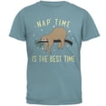 thumbnail image 1 of Sloth Nap Time Is The Best Mens T Shirt Seafoam SM, 1 of 1