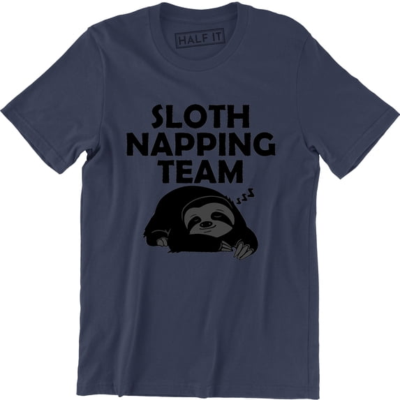 Sloth Napping Team Let's Nap Instead Funny Men's T-Shirt