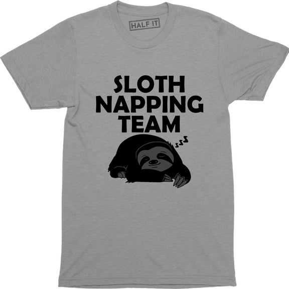 Sloth Napping Team Let's Nap Instead Funny Men's T-Shirt