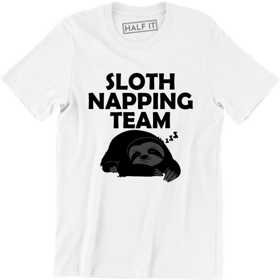 Sloth Napping Team Let's Nap Instead Funny Men's T-Shirt