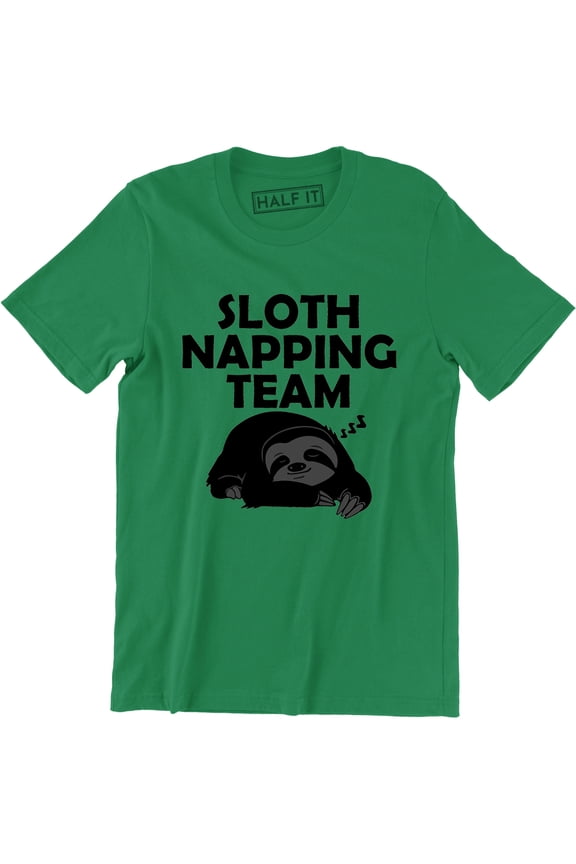 Sloth Napping Team Let's Nap Instead Funny Men's T-Shirt