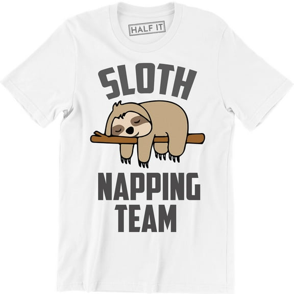 Sloth Napping Team Let's Nap Instead Funny Men's Tee Shirt