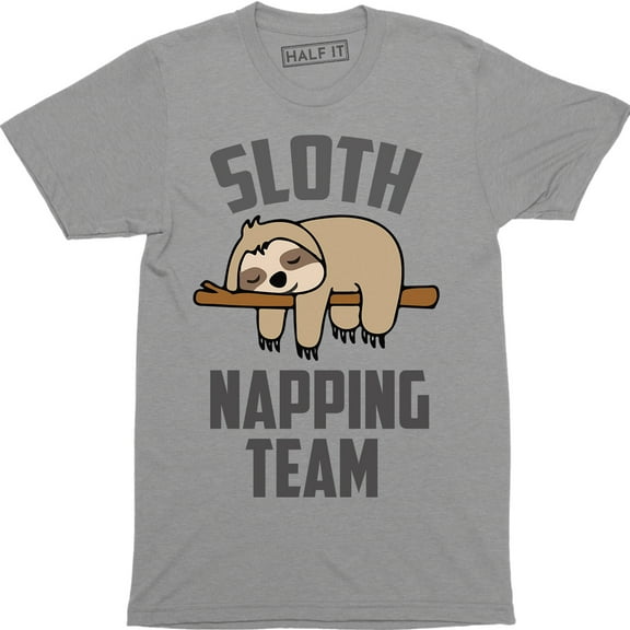 Sloth Napping Team Let's Nap Instead Funny Men's Tee Shirt