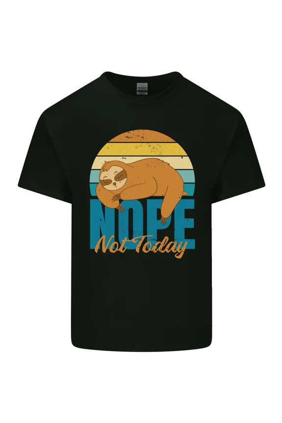 Sloth Nope Not Today Funny Lazy Nap Sleeping Animal Humor Style Unisex T-Shirt, up to size 5XL