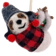 thumbnail image 1 of Sloth Ornament - Felted Wool Holiday Christmas Tree Decoration, 1 of 5
