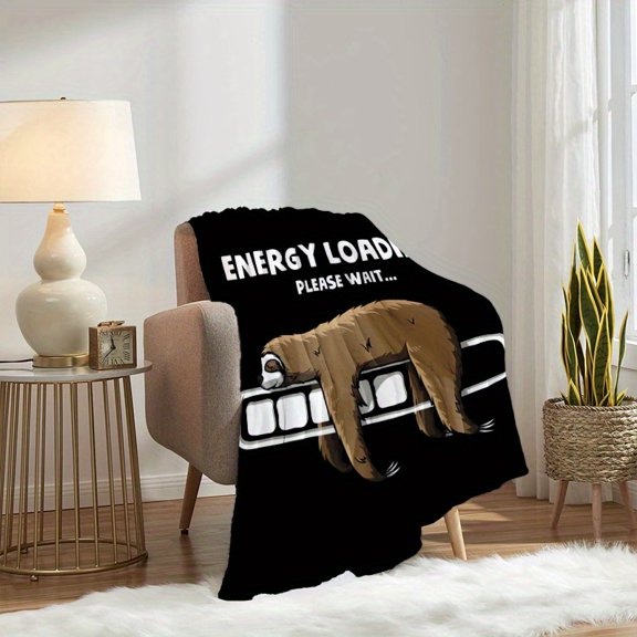 Sloth Pattern Flannel Blanket Gift for Family Friends Nap Throw Cover Sofa Camping Travel Multi Purpose Nap Throw Blanket Gift Blanket Family All Season Blanket Throw Blanket Animal Blanket