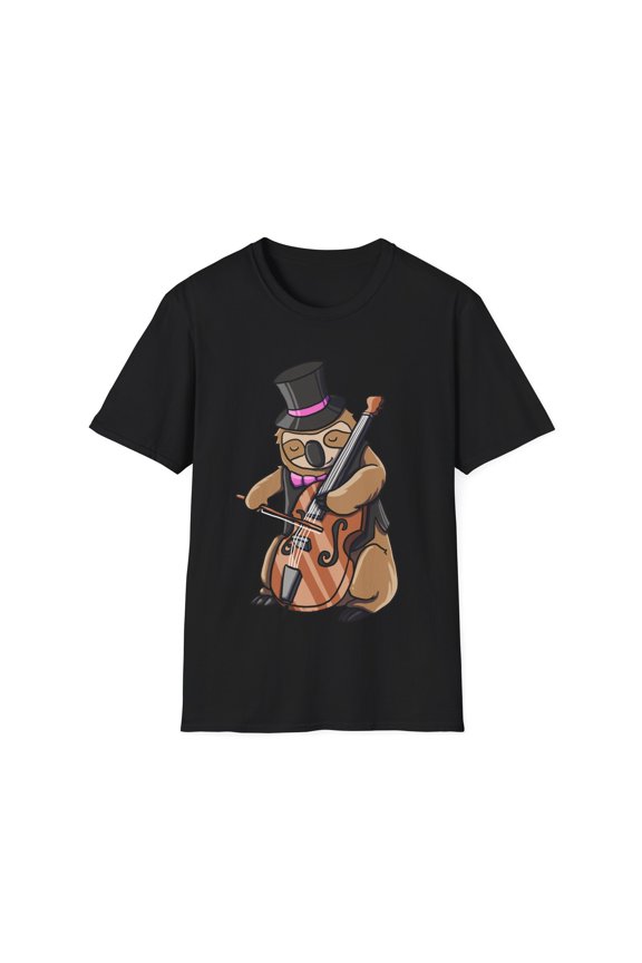 Sloth Playing Cello Sloth Lover Family Novelty Apparel