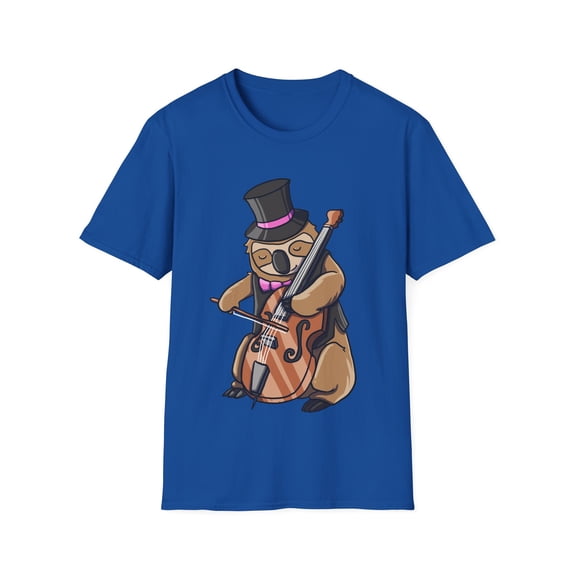 Sloth Playing Cello Sloth Lover Family Novelty Apparel