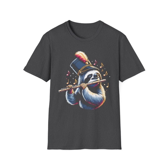 Sloth Playing Flute Expert Musician Music Lover Flute Player TShirt