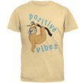 thumbnail image 1 of Sloth Positive Good Vibes Mens T Shirt Yellow Haze MD, 1 of 1