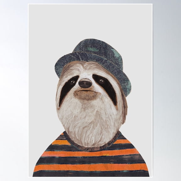 Sloth Poster Wall Art, Modern Wall Decor For Living Room Bedroom, 16x24 UNFRAMED