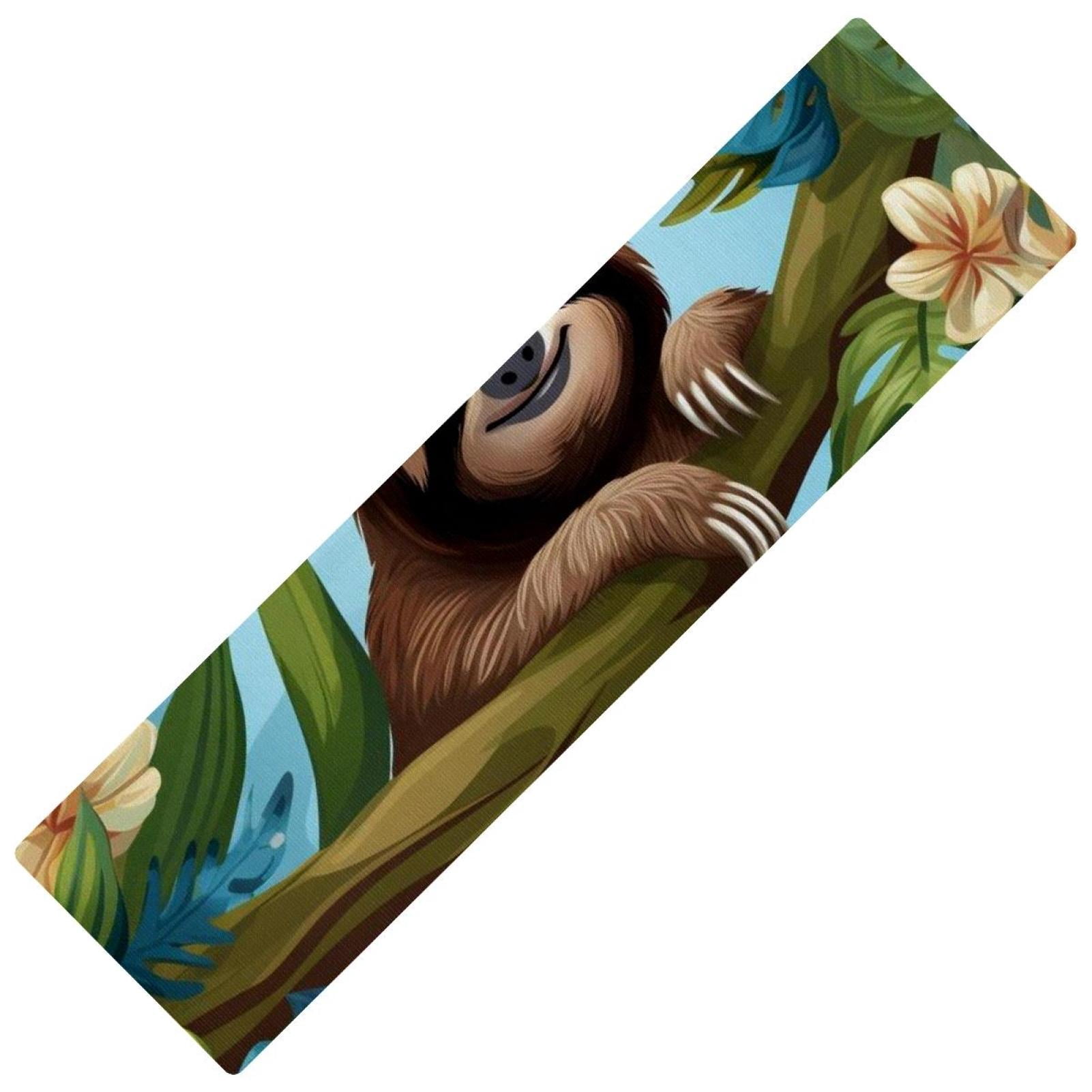 Sloth Rectangular Kitchen Mat Runner Rugs, 15.7