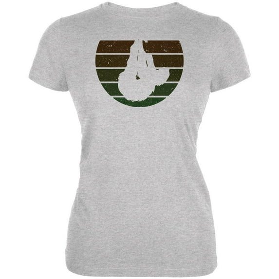 Sloth Retro Naturals Juniors Soft T Shirt Heather SM