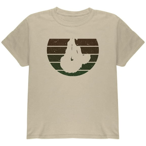 Sloth Retro Naturals Youth T Shirt Heather YSM
