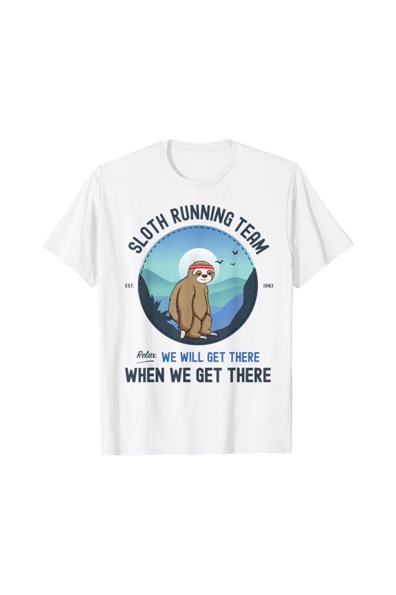 Sloth Running Shirt, Sloth Running Team T-Shirt Size S-5XL