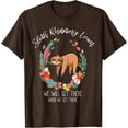 thumbnail image 1 of Sloth Running Team Flower Funny Gifts Unisex T-Shirt for Men Women Kids Toddler,Dark Chocolate Color,Size YXS, 1 of 5