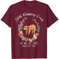 thumbnail image 1 of Sloth Running Team Flower Funny Gifts Unisex T-Shirt for Men Women Kids Toddler,Maroon Color,Size 3XL, 1 of 5