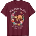 thumbnail image 1 of Sloth Running Team Flower Funny Gifts Unisex T-Shirt for Men Women Kids Toddler,Maroon Color,Size 4XL, 1 of 5