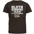 thumbnail image 1 of Sloth Running Team Just Hang Mens T Shirt Brown MD, 1 of 1