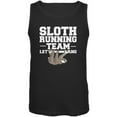 thumbnail image 1 of Sloth Running Team Just Hang Mens Tank Top Black 3X-LG, 1 of 1