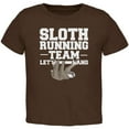 thumbnail image 1 of Sloth Running Team Just Hang Toddler T Shirt Brown 3T, 1 of 1