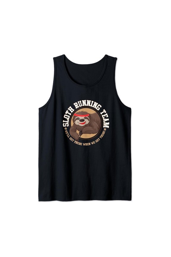 Sloth Running Team Shirt Women Men Kids Gift Runners Tank Top Size S-3XL