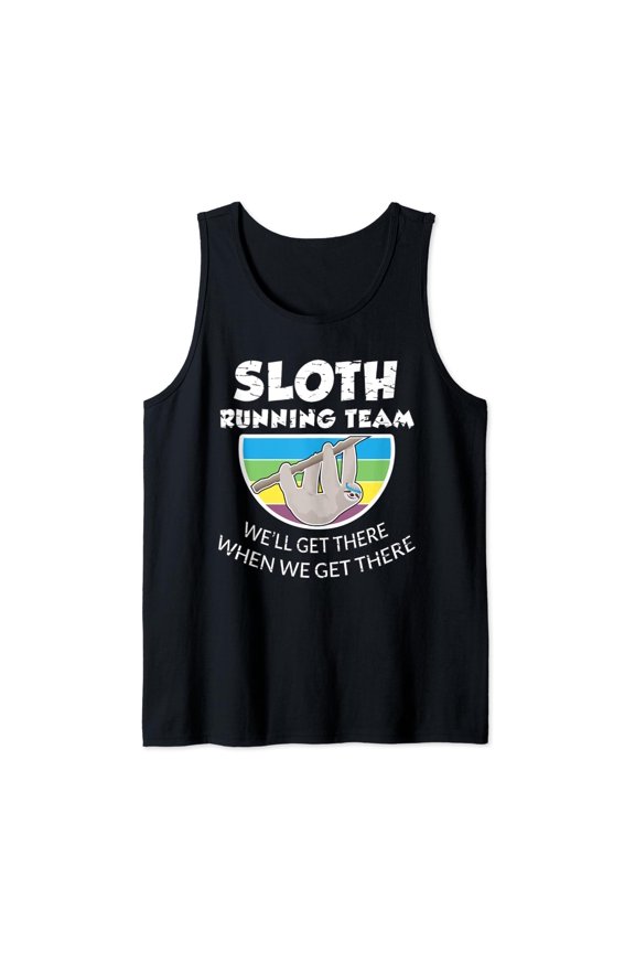 Sloth Running Team Shirts Gift For Slow Runners Tank Top Size S-3XL
