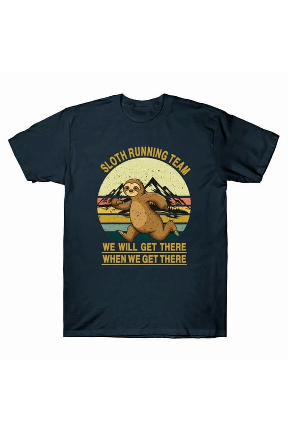 Sloth Running Team We Will Get There When We Get There Men'scotton T-Shirt