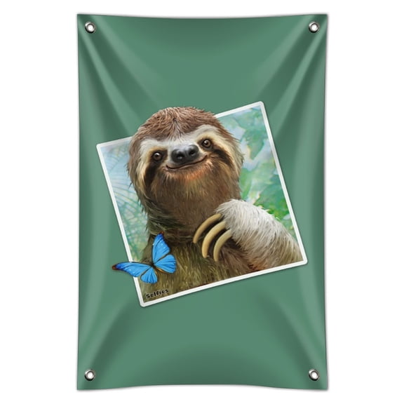 Sloth Selfie Picture Home Business Office Sign