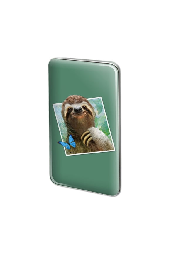 Sloth Selfie Picture Metal Rectangle Lapel Hat Pin Tie Tack Pinback