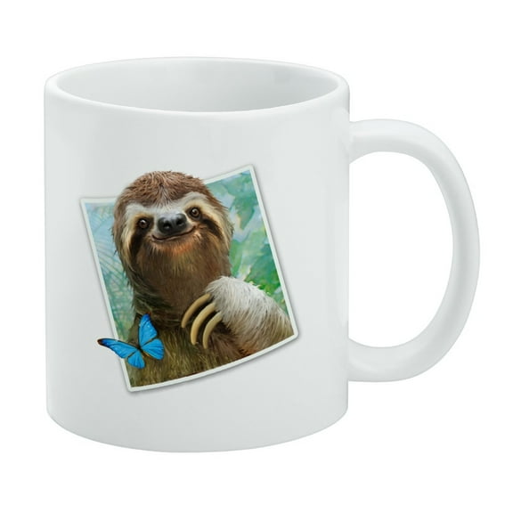 Sloth Selfie Picture White Mug
