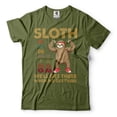 thumbnail image 1 of Sloth Shirt Sloth Running Team Shirt Funny Joke Shirt Lazy Person Gifts Funny Sloth Shirt (4X-Large Military Green), 1 of 6